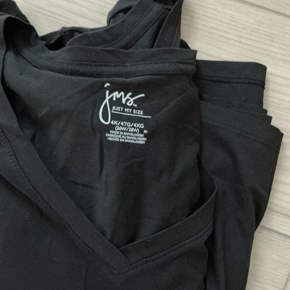 Just My Size Black Short Sleeve Tees - Picture 3 of 3